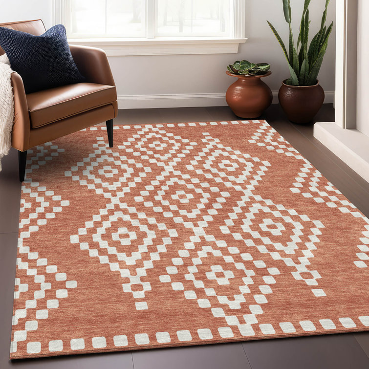 Malek Indoor/Outdoor Area Rug with Non-Slip Backing