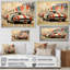 «Red Car 1950 Race Car Tracks I», art mural rouge-544580921-544580920