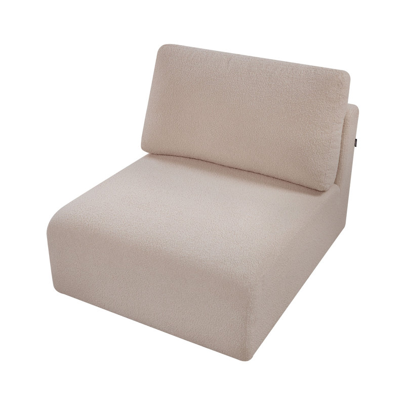Beyza 1 Seater Seating Component, Beige Boucle