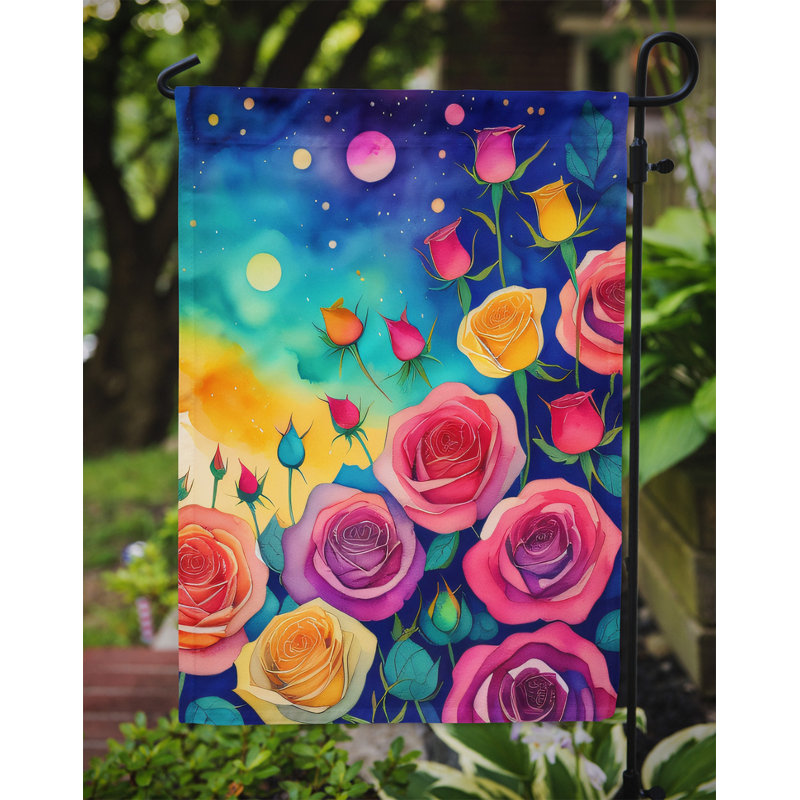 Drapeau de jardin double en polyester H 15,5 po x l 11,25 po