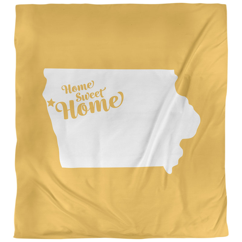 Housse de couette sioux pour la ville home, Polyester brossé, Jaune