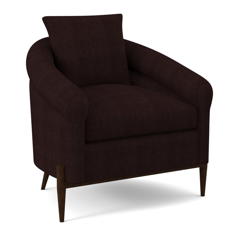 Chaise Jaxson, Noyer américain, Mélange de polyester acajou Margaret