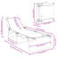 vidaXL Folding Sun Lounger Folding Polyester Outdoor Recliner Garden Chair-147816486