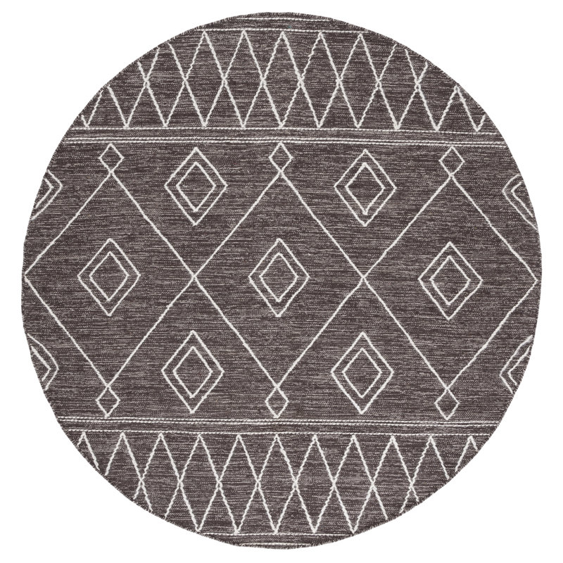 Tapis brun / ivoire Holtby Southwestern, Rond 6 pi