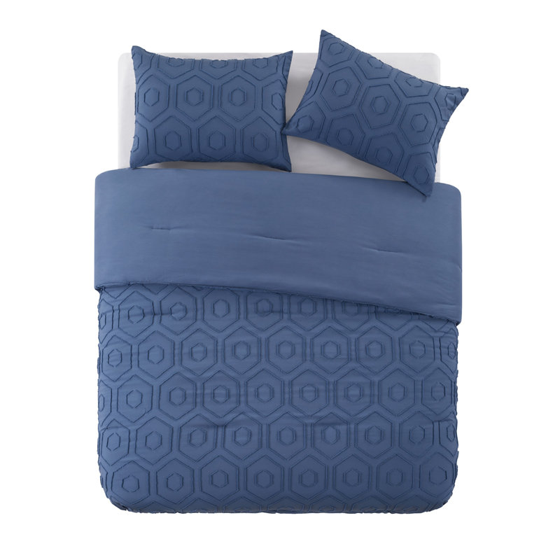Polyester Argyle Comforter, Full Comforter + 2 Standard Shams, Mustard