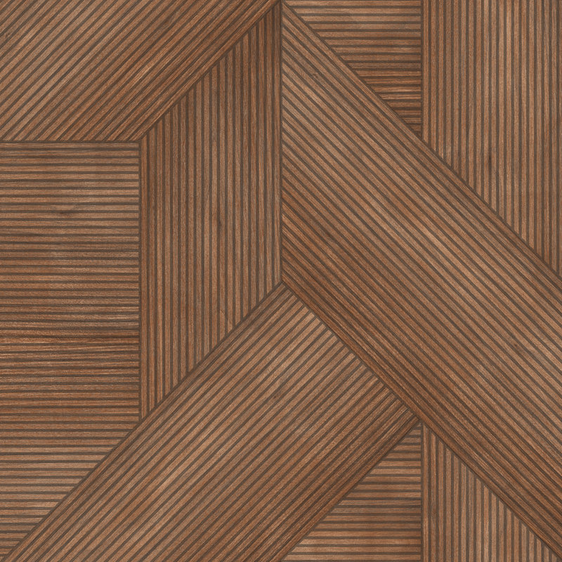 Sculpted Chevron Wood Panels Wallpaper Sample, Red