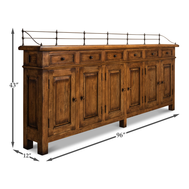 Covent Gardens 96'' Solid Wood Sideboard, Fruitwood 