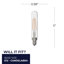 4,5 W (équivalent à 40 W), ampoule à DEL T8 à intensité variable, culot E12 / candélabre (3000K)-121687990