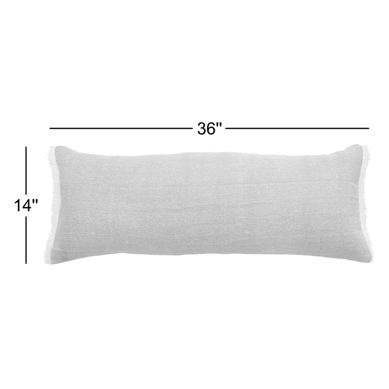 Mary Stonewashed Cotton Rectangular Lumbar Pillow Cover, Orange/Tan, Polyester/Polyfill