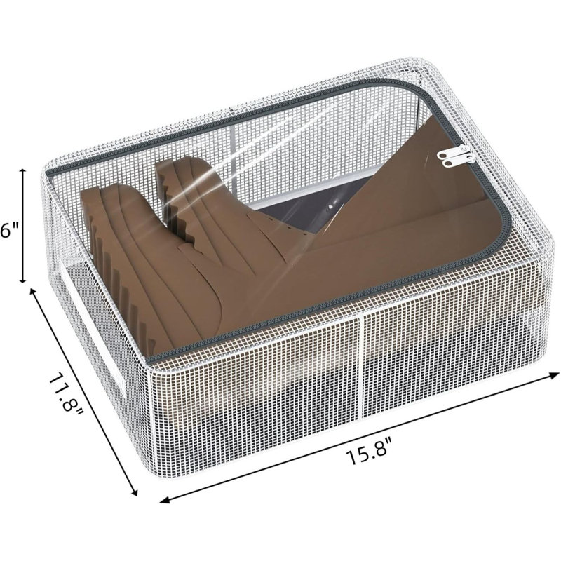 Ensemble de 3 boîtes de rangement pour chaussures empilables avec couvercles transparents