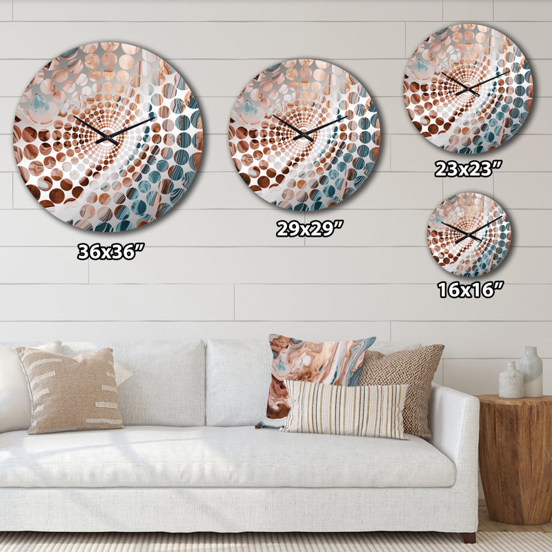 Antonitte - Abstract Marble Wall Clock, Medium