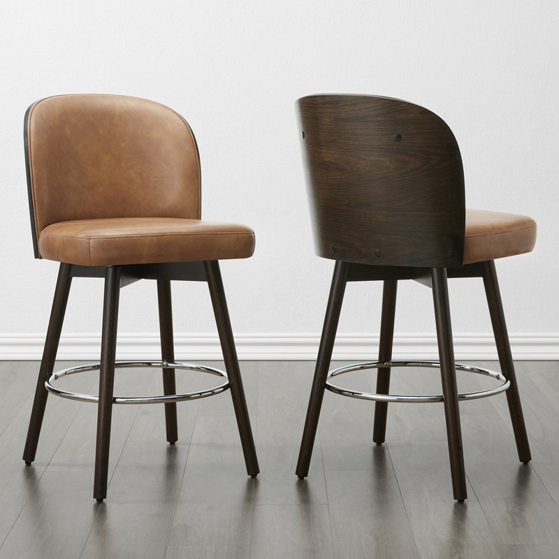Tabourets de bar pivotants, Brun