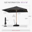 Market Umbrella - Poulie corde exquise 10 pi et plateau ventilé gris-1862425553