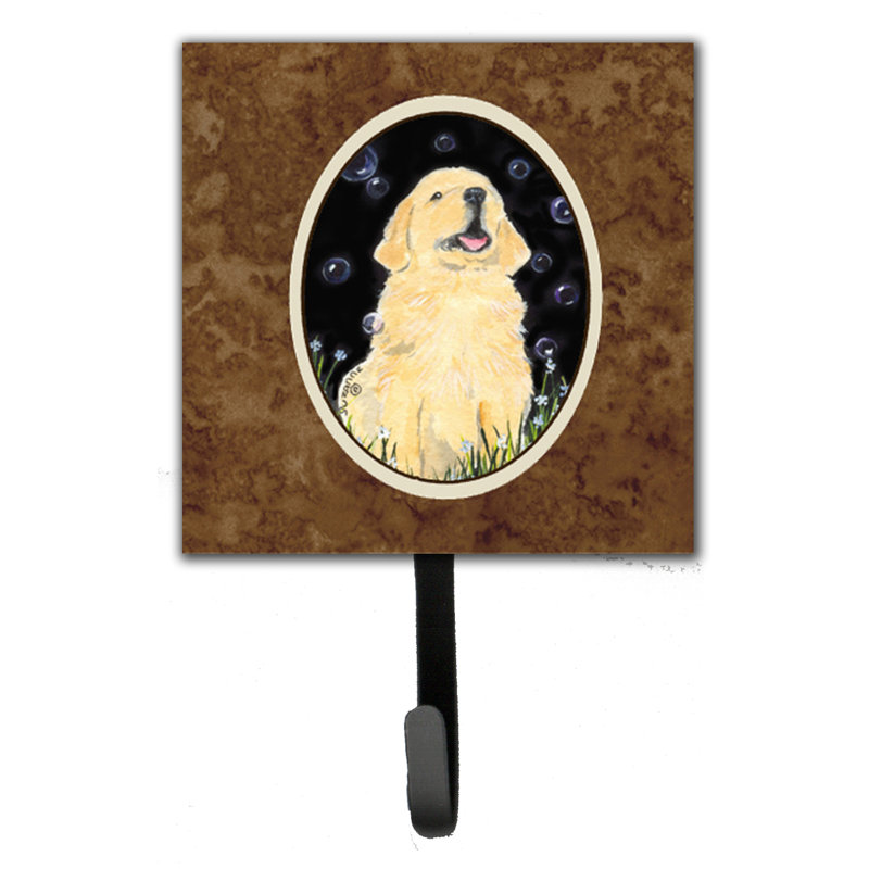 Porte-laisse et crochet mural golden retriever
