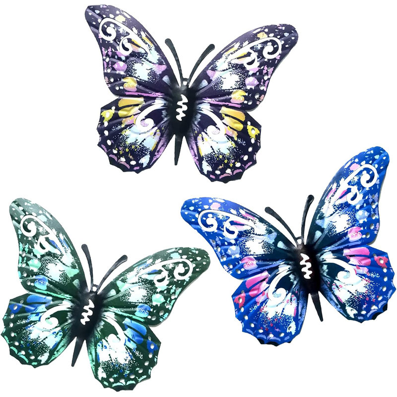 Metal Wall Decor, Green/Blue/Black