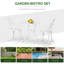 Castellano 3 Piece Patio Bistro Set for 2 Garden Table and Chairs White