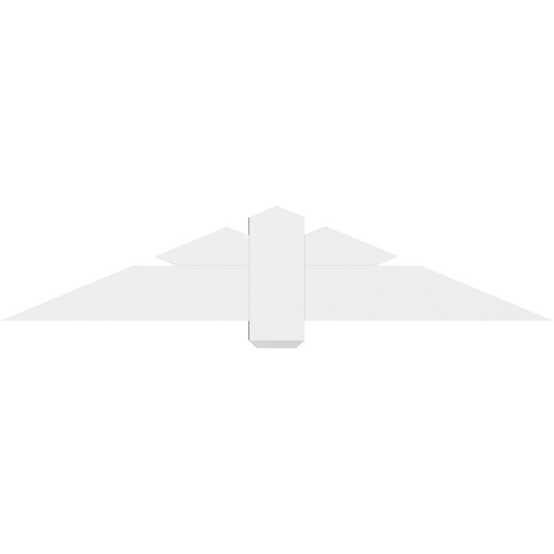 Support de pignon en PVC de qualité architecturale Kennewick, H 12,5 po x l 60 po (pas: 5/12), P 2 po x F 6 po