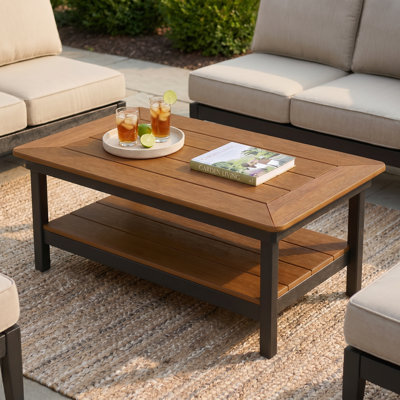 Table basse 44 po x 27 po, noire