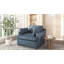 Fauteuil d'appoint surdimensionné Mirod - coussins d'accoudoirs confortables, style neutre polyvalent, design élégant, structure durable-970610330