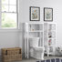 Lund Wooden Bath Set With 1 Over The Toilet Bathroom Shelf And 1 Tall Bath Storage Shelf