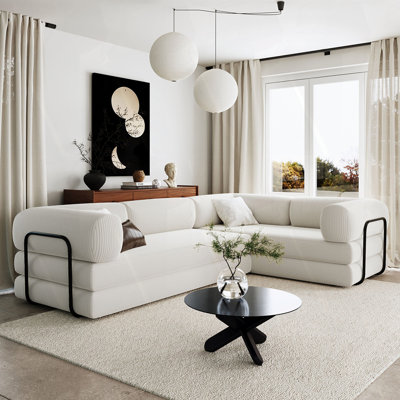 Boneless Polyester Fabric Modular Sofa Bed