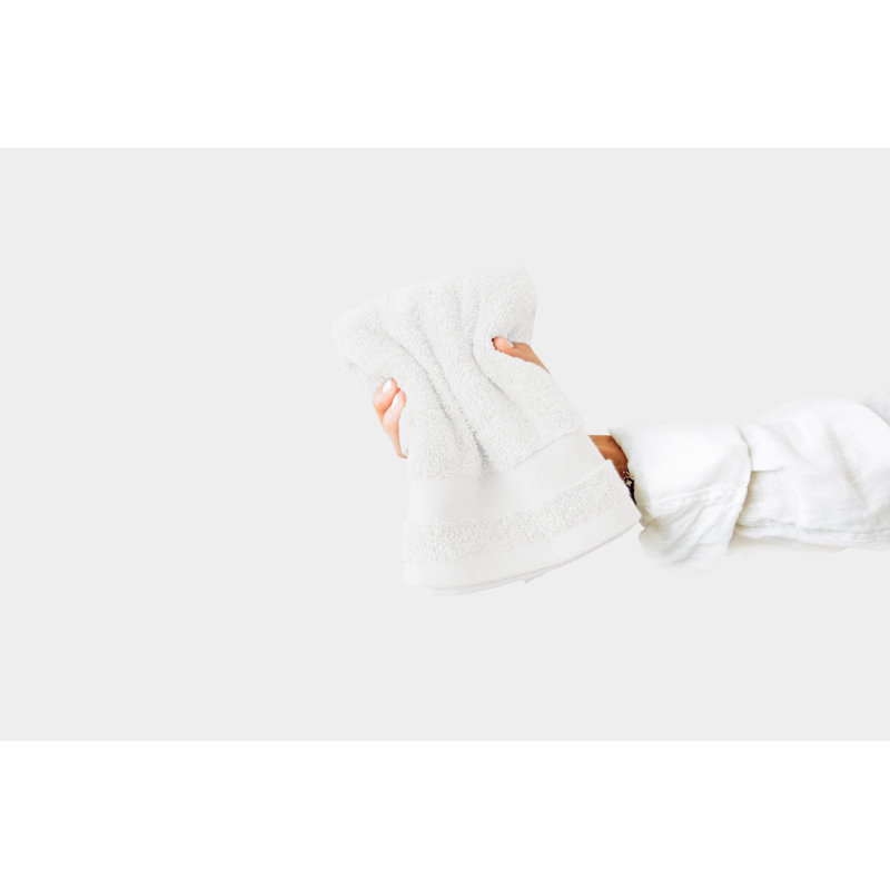 Ensemble de 6 débarbouillettes 6 pièces, Blanc