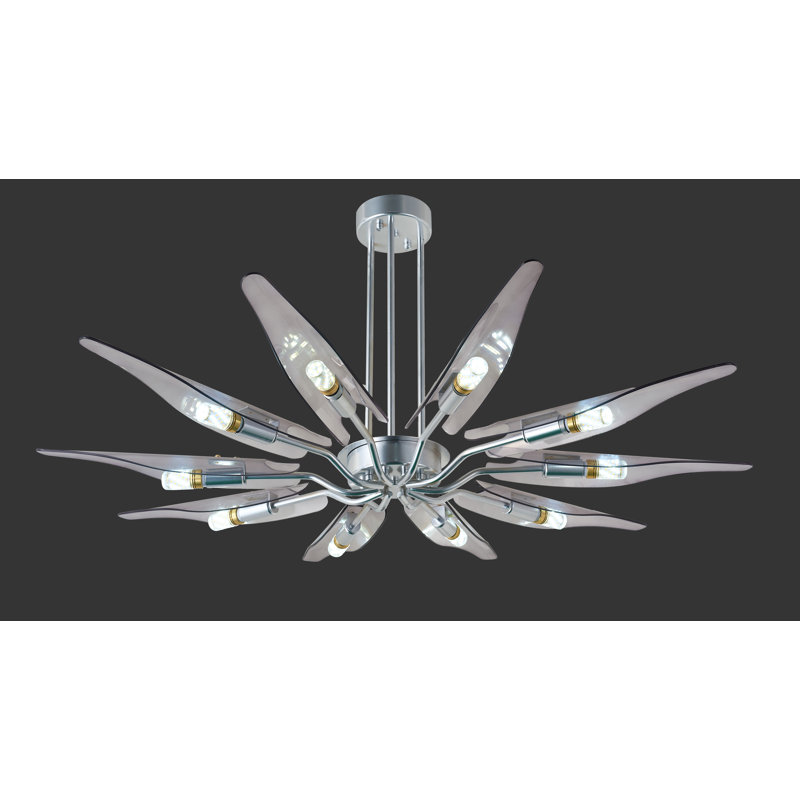 Lustre sphérique spoutnik 10 lumières Gulzhazira, Gris