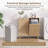 Tilt-Out 2-Compartment Laundry Hamper Cabinet,with 2 Hamper.Natural