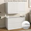 Bac de rangement empilable en bois cannelé de 76 cm de large, armoire de rangement modulaire avec tiroirs à glissières douces et portes à fermeture amortie-474333263-475477646