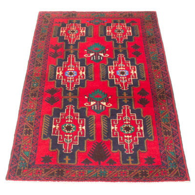 Teimani Red Rug 3'6" x 6'3"