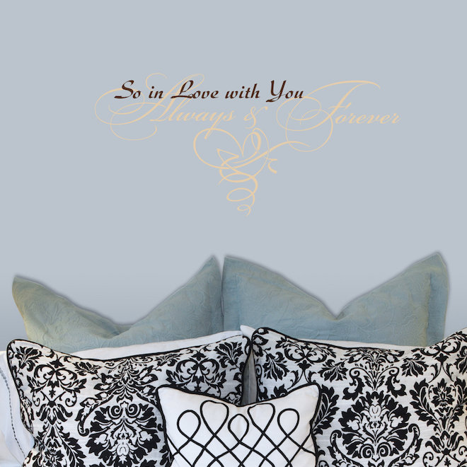Adhésif décoratif So in Love with You, Chocolat/crème