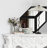 Wood Flat Wall Mirror with Hooks