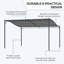 Pavillon de jardin extérieur en acier Outsunny