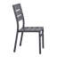 Chaise d'appoint empilable 7046s intérieur / extérieur avec assise et dossier en teck brun