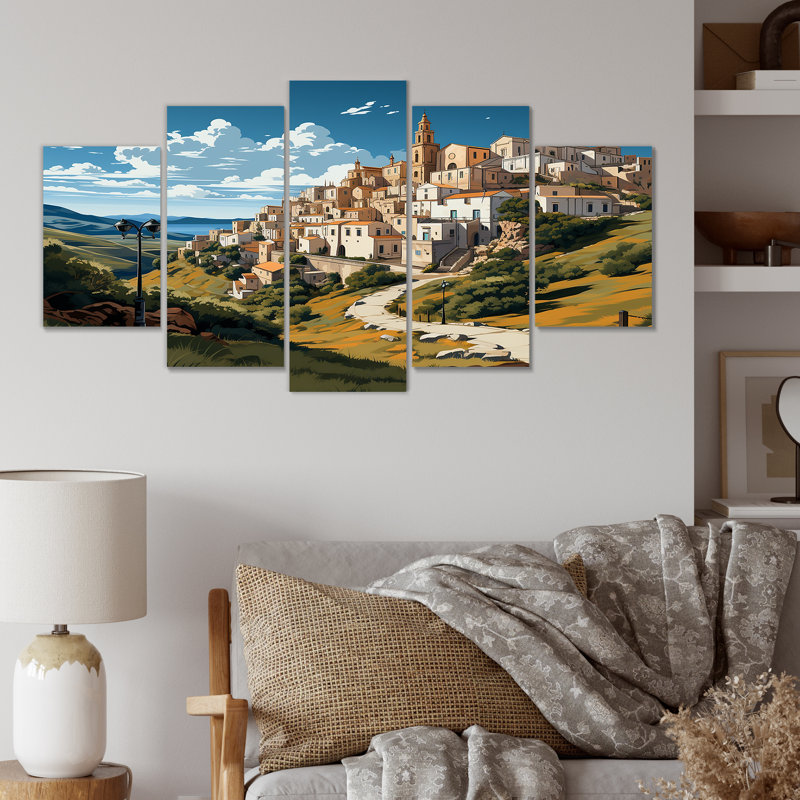 «Italian Hidden Gem Coastline - Landscape Italy», ensemble d'art mural