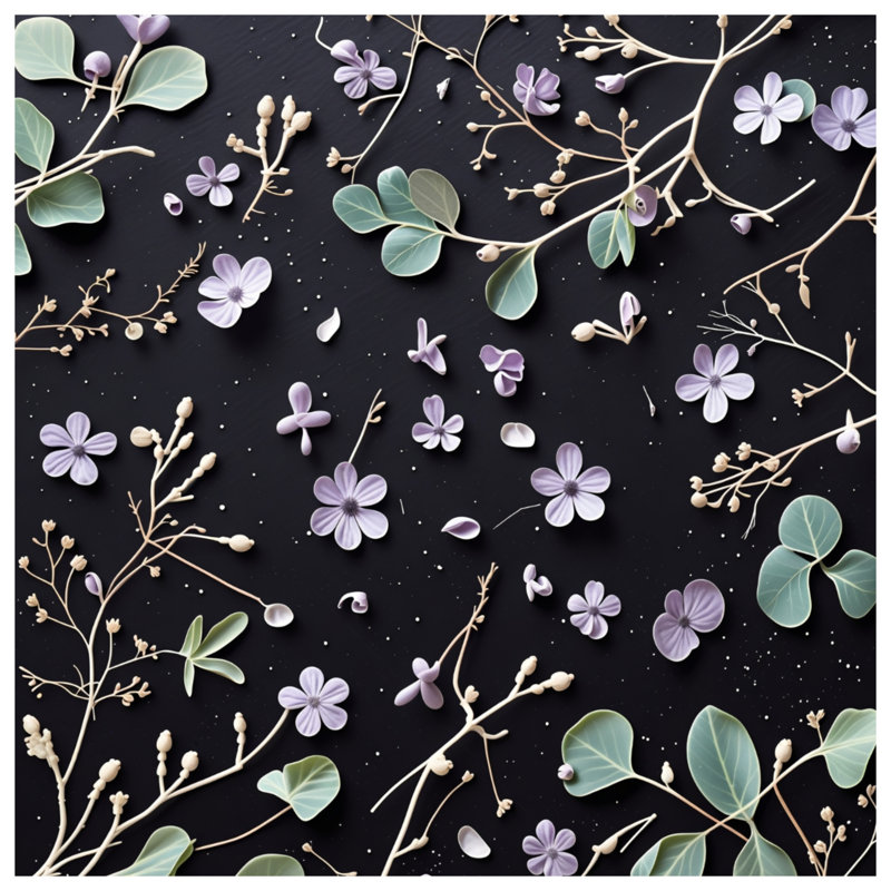 Rideau de douche Floral - Décoration de salle de bain nature scandinave, 70in W x 93in H