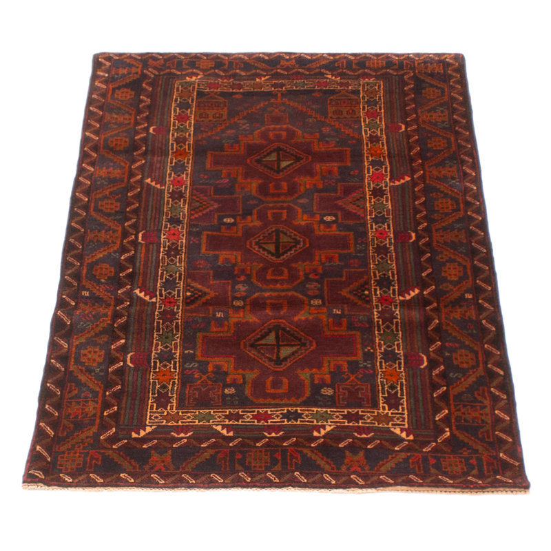 Tapis brun Teimani 2 pi 10 po x 4 pi 11 po