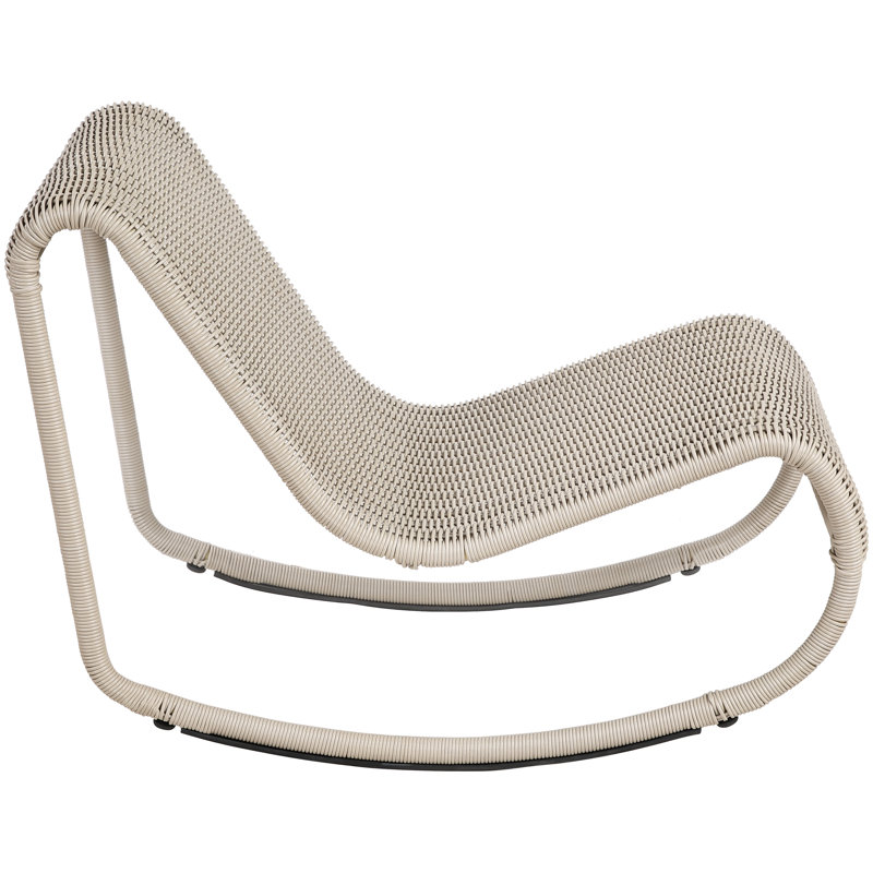 Antigua Wicker Outdoor Patio Rocker, Cream
