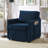 Upholstered Convertible Fold Out Chair Bed with 5-Position Adjustable Backrest, Side Pockets and a Storage Basket-112704324