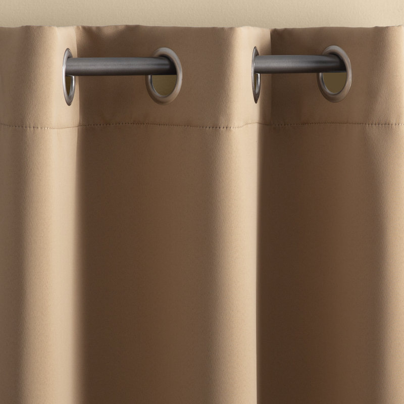 Blackout Grommet Curtain Panel - Basics by Wayfair™, Taupe, 40" W x 95" L