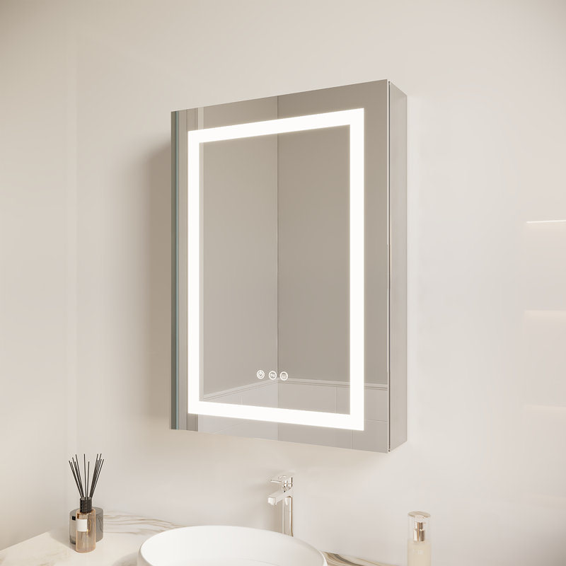 Miroir fixe pour armoire à pharmacie sans cadre l 20 po H 26 po Amanvir