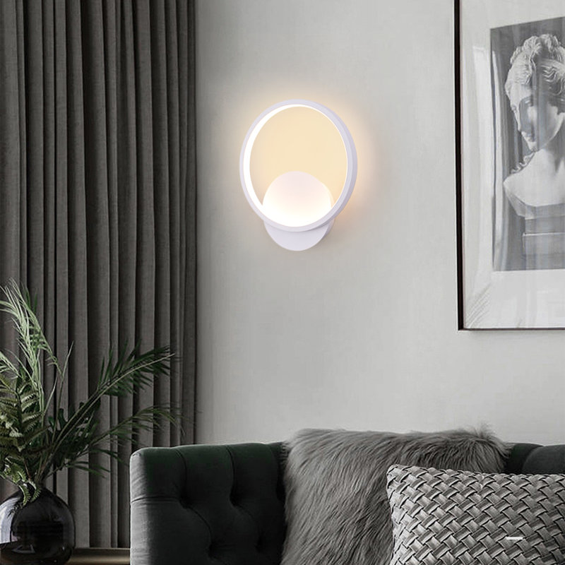 1-Light Led Wall Light Wall Sconce, White