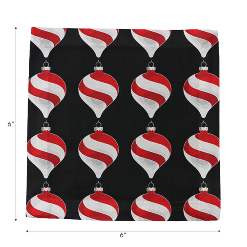 Square Napkins, Black