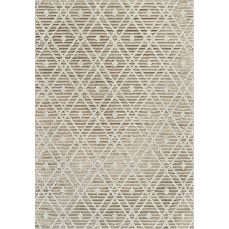 Latacha Area Rug with Non-Slip Backing, Rectangle 3'11" x 5'7"