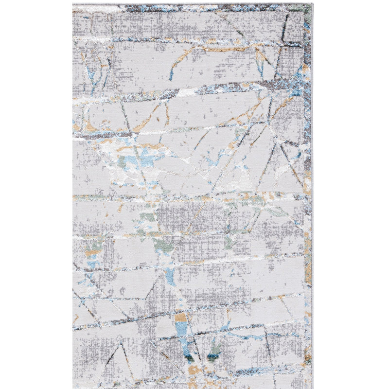 Wayde Beige/Gray Area Rug, Rectangle 8' x 10'