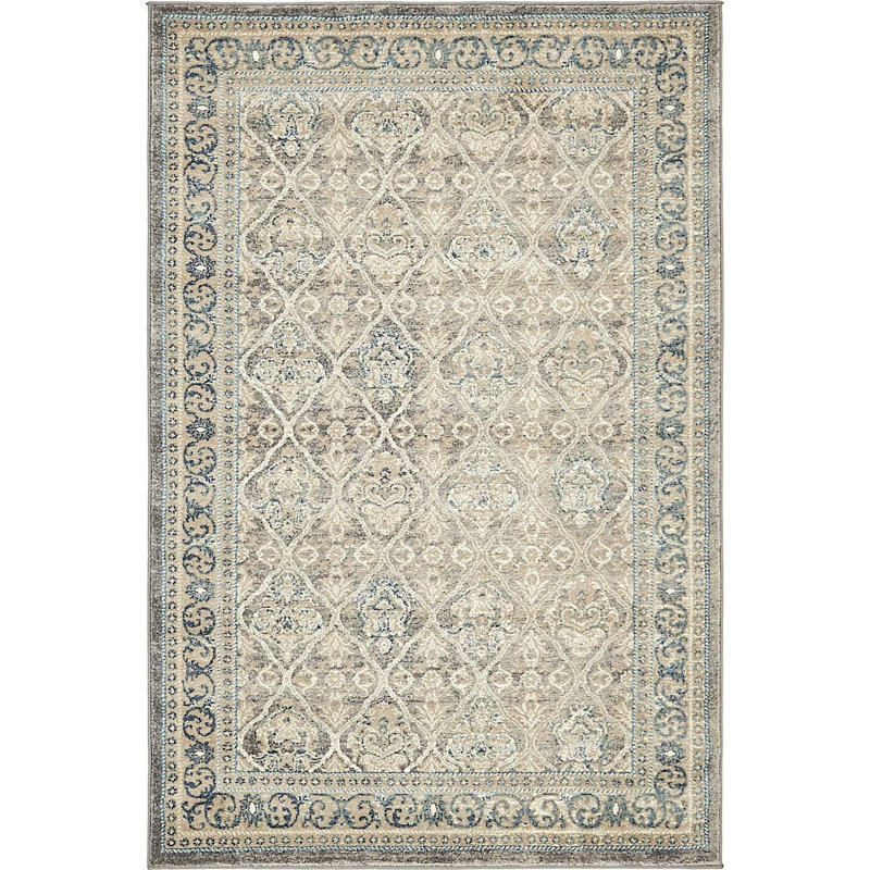 Tapis à motif oriental gris Linz, Rectangle 4 pi x 6 pi
