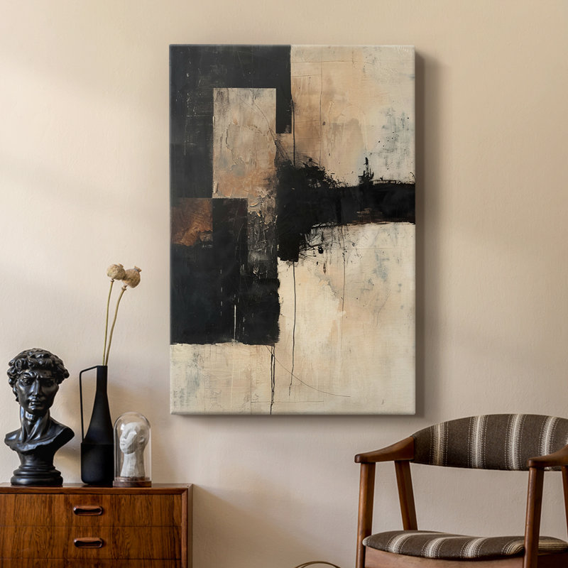 Série ABSTRACT CCDXLIV - Toile tendue avec châssis de qualité supérieure - Prêt à être accroché, H 27 po x l 18 po