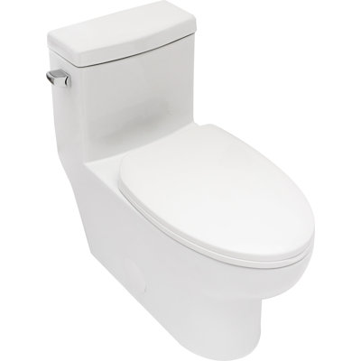 Ceramic Toilet One Piece - Siphon Flush, Soft Close Seat, High Porcelain Content, Low Water Absorption, Comfortable Height, White Glaze,