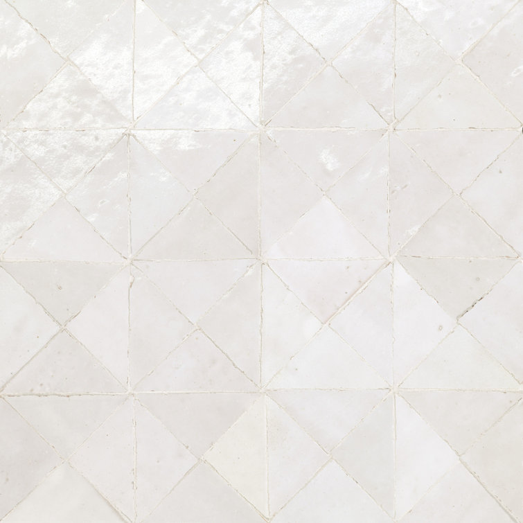 Zagora Triangle Glossy Zellige Mosaic Tile Tile