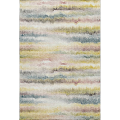 Premium Machine Washable Mayfield AMF2098 Striped Rug